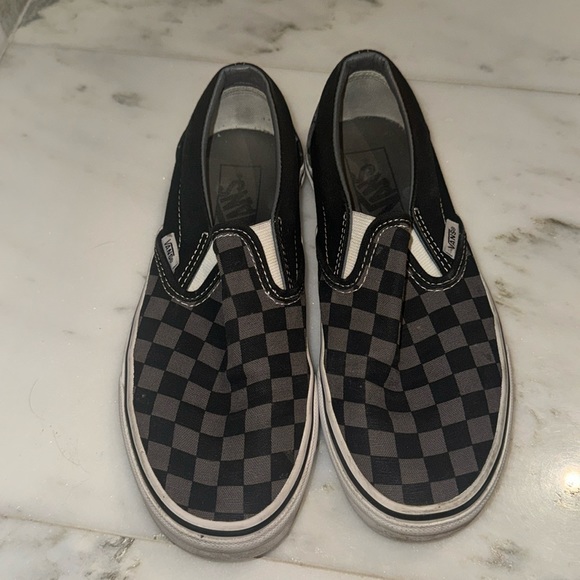 Vans Classic Slip On Checkerboard Black/Pewter - Picture 1 of 3